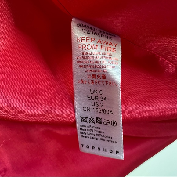 TOPSHOP Pink Moire Grandad Blazer - Picture 14 of 16